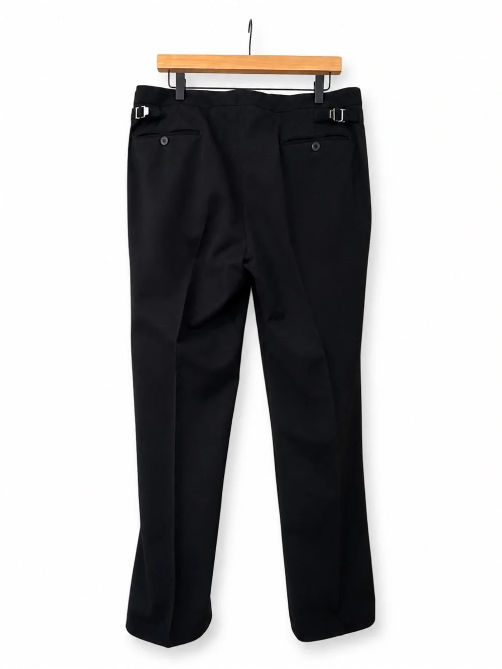 Gucci Men’s Black Wool Tailored Trousers Side Adjusters Made in Italy 🇮🇹